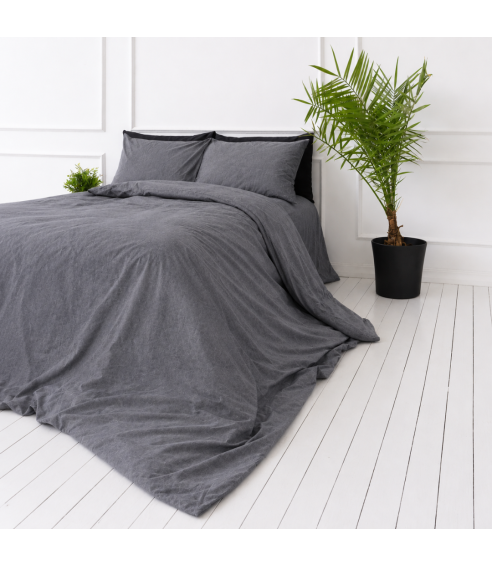 Lniana pościel "Linen Grey oasis". Pościel Lniana