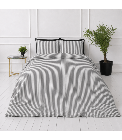 Pościel lniana „Linen Grey Stripes“. Pościel Lniana