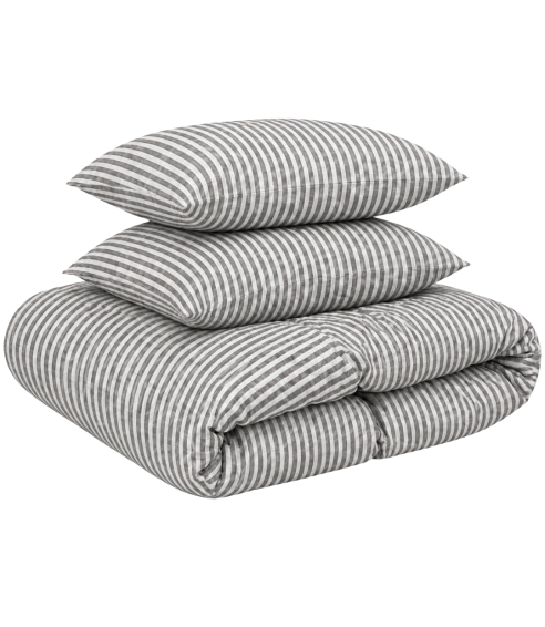 Pościel lniana „Linen Grey Stripes“. Pościel Lniana