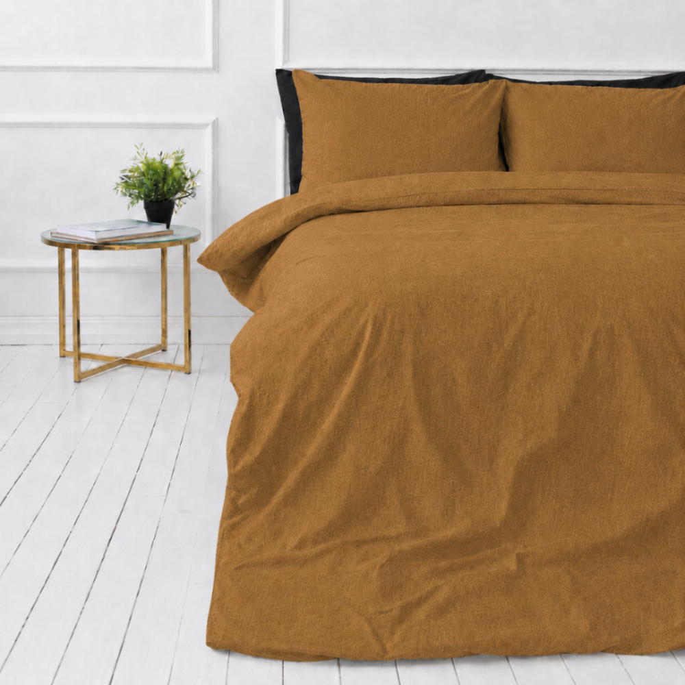 Pościel lniana „Linen Mustard“. Pościel 150x200, 140x200 cm, 150x200 cm, 160x200 cm, 180x200 cm, 200x200 cm, 200x220 cm, 220x240 cm. Ciepły karmelowy komplet pościeli o eleganckim jednolitym designie. Pościel lniana „Linen Mustard“. Pościel 150x200, 140x200 cm, 150x200 cm, 160x200 cm, 180x200 cm, 200x200 cm, 200x220 cm, 220x240 cm. Ciepły karmelowy komplet pościeli o eleganckim jednolitym designie.