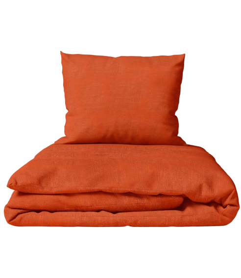 Lniana pościel "Linen Orange". Pościel Lniana