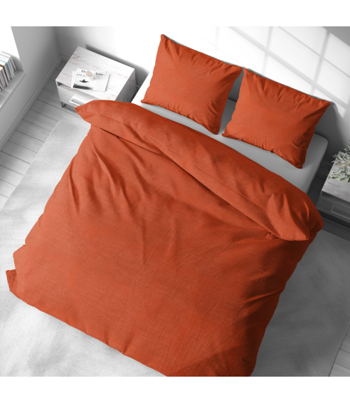 Lniana pościel "Linen Orange". Pościel Lniana