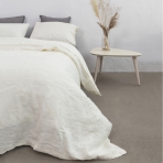 Lniana pościel "Linen white". Pościel Lniana, 140x200 cm, 200x200 cm, 200x220 cm, 220x240 cm