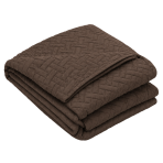 Narzuta „Bedspread Brunette“. Pledy, 210x240 cm. Ciemnobrązowa narzuta z drobnym geometrycznym pikowanym wzorem Narzuta „Bedspread Brunette“. Pledy, 210x240 cm. Ciemnobrązowa narzuta z drobnym geometrycznym pikowanym wzorem