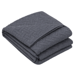Narzuta „Bedspread Graphite“. Pledy, 210x240 cm. Ciemnoszara narzuta z drobnym geometrycznym pikowanym wzorem Narzuta „Bedspread Graphite“. Pledy, 210x240 cm. Ciemnoszara narzuta z drobnym geometrycznym pikowanym wzorem