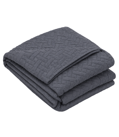 Narzuta „Bedspread Graphite“. Pledy