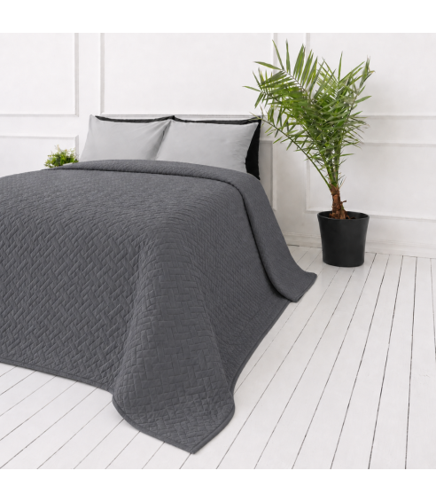 Narzuta „Bedspread Graphite“. Pledy