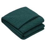 Narzuta „Bedspread Juniper“. Pledy, 210x240 cm. Ciemnozielona narzuta z drobnym geometrycznym pikowanym wzorem Narzuta „Bedspread Juniper“. Pledy, 210x240 cm. Ciemnozielona narzuta z drobnym geometrycznym pikowanym wzorem