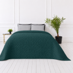 Narzuta „Bedspread Juniper“. Pledy, 210x240 cm. Intensywnie zielona narzuta z subtelną geometryczną fakturą reliefową Narzuta „Bedspread Juniper“. Pledy, 210x240 cm. Intensywnie zielona narzuta z subtelną geometryczną fakturą reliefową