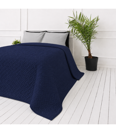 Narzuta „Bedspread Navy“. Pledy
