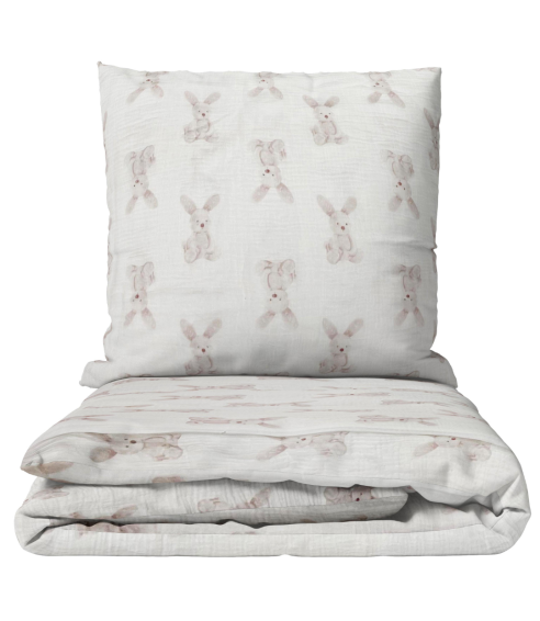 Pościel z muślinu „Sweet Bunny Rest“. Pościel bawełniana