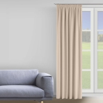 Zasłony nocne "Beige Curtain". Zasłony, 150x275 cm. Eleganckie beżowe zasłony, wnoszące ciepło i przytulność do twojej przestrzeni.