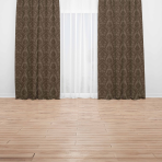Zasłony nocne "Green baroque curtain". Zasłony, 140x250 cm. Bogato zielona zasłona z wzorem żakardowym, wzbogacająca wnętrza o teksturę i wyrafinowanie.