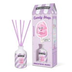 Zapachy do domu z pałeczkami "Cotton Candy The Fruit Company". Zapachy do domu. Zapach do domu o aromacie waty cukrowej, różowo fioletowy design z patyczkami.