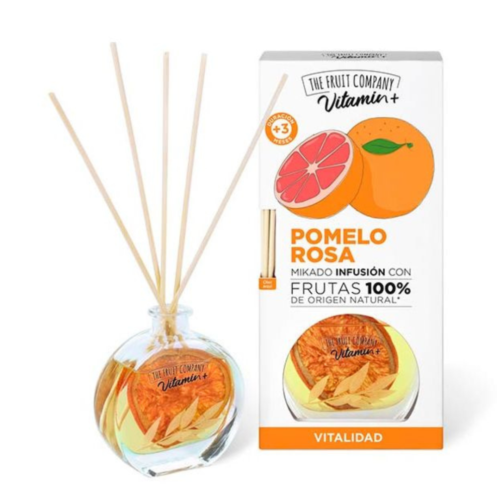 Zapachy do domu z pałeczkami "Pink grapefruit". Zapachy do domu. Cytrusowy zapach do domu o żywym i orzeźwiającym aromacie różowego grejpfruta, idealny do dodania świeżości każdej przestrzeni.