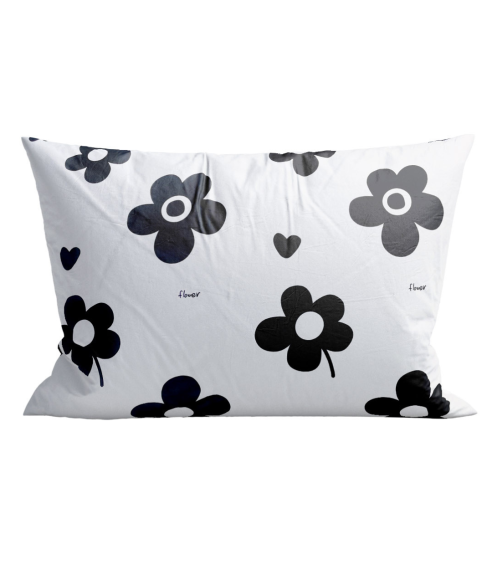 Poszewka na poduszkę "Black flowers"