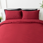 Premium satynowa poszewka na poduszkę „Maroon“. Poszewka na poduszkę 50x70