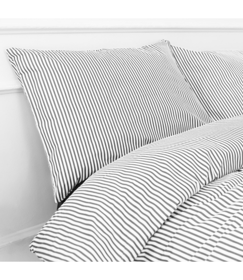 Poszewki na poduszki „Grey stripes“. Poszewka na poduszkę 50x70
