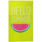 Ręcznik plażowy "Watermelon“. Ręczniki. Ręcznik plażowy w kolorze jasnej sałaty z dużym wzorem w plastry arbuza, idealny do letniego relaksu nad wodą