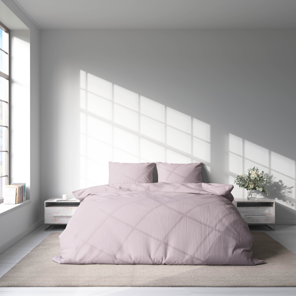 Pościel bawełniana „Ash rose“. Pościel hotelowa, 140x200 cm, 160x200 cm, 200x200 cm, 200x220 cm, 220x240 cm. Elegancki zestaw pościeli z różą jesionową do szykownej i zachęcającej sypialni.