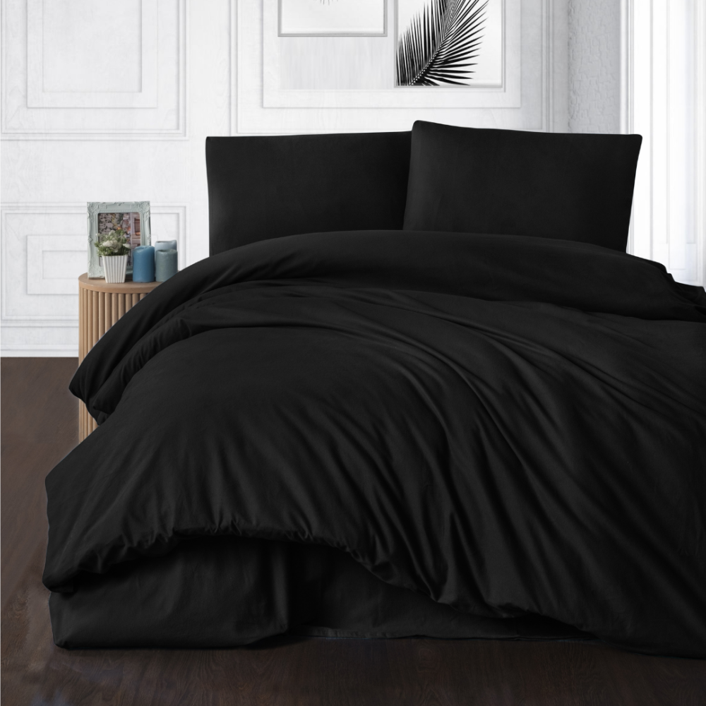 Pościel bawełniana „Black Flannel“. Pościel bawełniana, 140x200 cm, 200x200 cm, 200x220 cm
