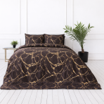Komplet pościeli "Bronze Marble". Wzorzysta pościel, 140x200 cm, 150x200 cm, 160x200 cm, 180x200 cm, 200x200 cm, 200x220 cm, 220x240 cm. Brązowy komplet pościeli z delikatnym żółtawym wzorem. Komplet pościeli "Bronze Marble". Wzorzysta pościel, 140x200 cm, 150x200 cm, 160x200 cm, 180x200 cm, 200x200 cm, 200x220 cm, 220x240 cm. Brązowy komplet pościeli z delikatnym żółtawym wzorem.