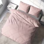 Komplet pościeli "Crystal pink". Pościel hotelowa, 140x200 cm, 200x200 cm, 200x220 cm. Elegancki różowy zestaw pościeli dla kobiecego akcentu.