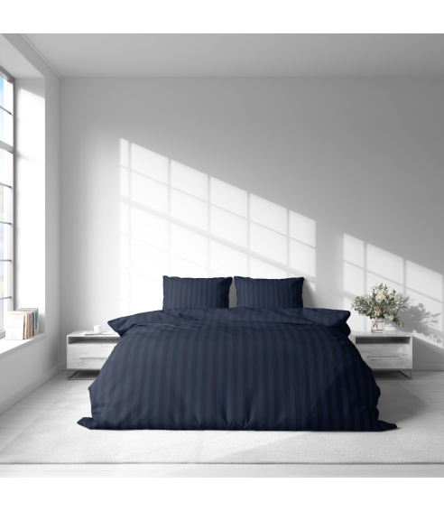 Komplet pościeli „Dark Blue Stripes“. Komplety pościeli 140x200