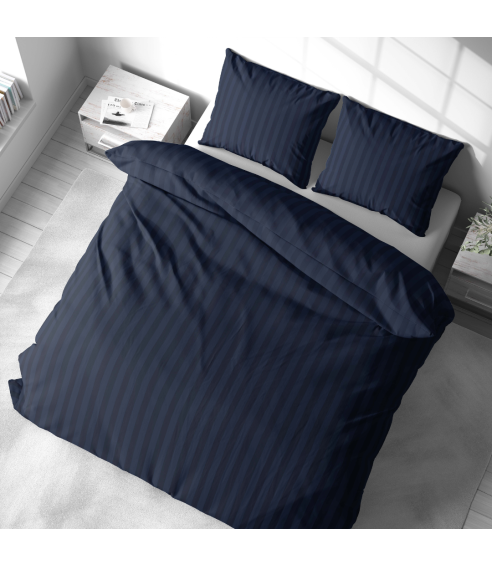 Komplet pościeli „Dark Blue Stripes“. Komplety pościeli 140x200