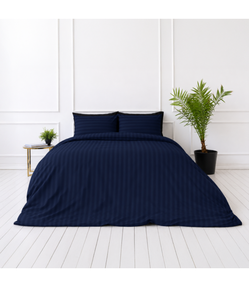 Komplet pościeli „Dark Blue Stripes“. Pościel hotelowa