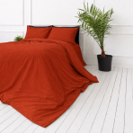 Komplet pościeli "Dry Tomato". Pościel jednokolorowa, 140x200 cm, 150x200 cm, 160x200 cm, 180x200 cm, 200x200 cm, 200x220 cm, 220x240 cm. Ciepły komplet pościeli w odcieniach terakoty i suszonych pomidorów. Komplet pościeli "Dry Tomato". Pościel jednokolorowa, 140x200 cm, 150x200 cm, 160x200 cm, 180x200 cm, 200x200 cm, 200x220 cm, 220x240 cm. Ciepły komplet pościeli w odcieniach terakoty i suszonych pomidorów.