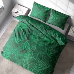 Komplet pościeli "Fern". Komplety pościeli 140x200, 140x200 cm, 160x200 cm, 200x200 cm, 200x220 cm. Bogata zielona pościel ozdobiona efektownym wzorem paproci, przywołującym naturalny spokój