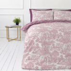 Komplet pościeli „Fiery“. Różowa pościel, 140x200 cm, 200x200 cm, 200x220 cm. Nasycona kompozycja w odcieniach fioletu i lawendy z ornamentowymi połączeniami kwiatowymi. Komplet pościeli „Fiery“. Różowa pościel, 140x200 cm, 200x200 cm, 200x220 cm. Nasycona kompozycja w odcieniach fioletu i lawendy z ornamentowymi połączeniami kwiatowymi.