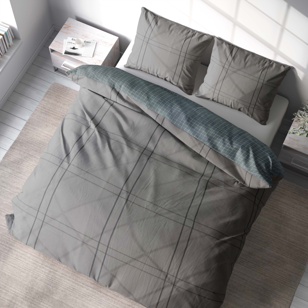Komplet pościeli "Gigagrid". Komplety pościeli 140x200, 140x200 cm, 150x200 cm, 160x200 cm, 180x200 cm, 200x200 cm, 200x220 cm