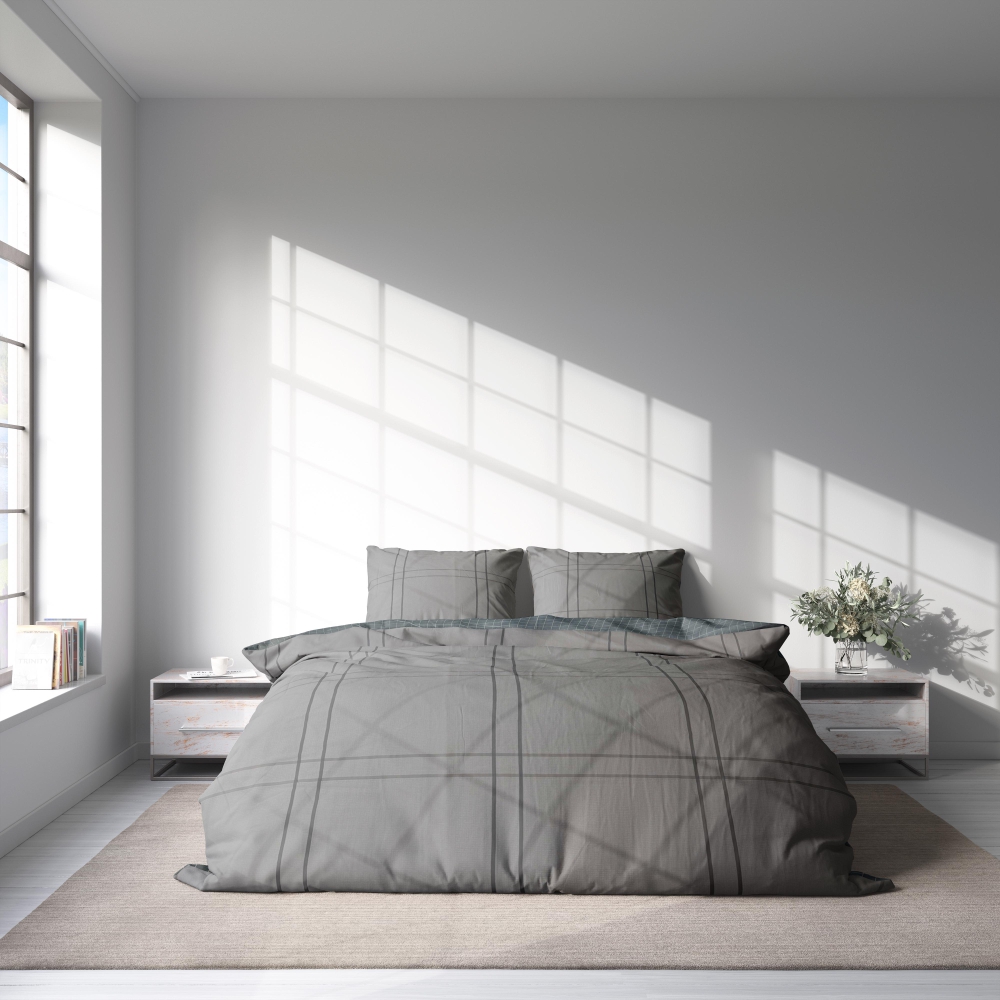 Komplet pościeli "Gigagrid". Komplety pościeli 140x200, 140x200 cm, 150x200 cm, 160x200 cm, 180x200 cm, 200x200 cm, 200x220 cm
