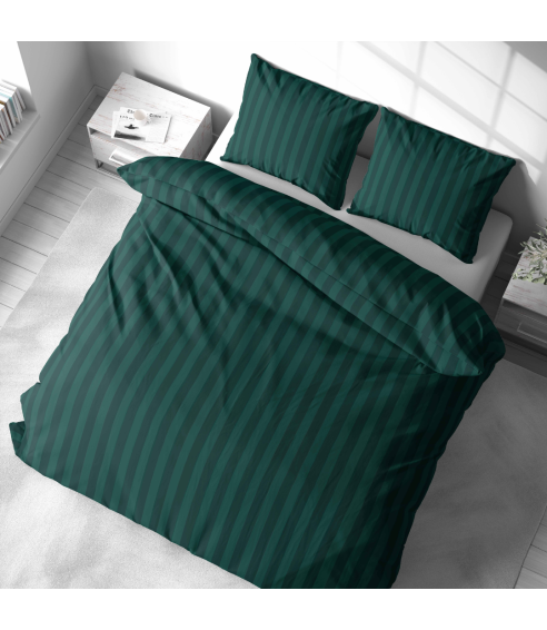 Komplet pościeli „Green Stripes“. Komplety pościeli 140x200