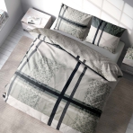 Komplet pościeli "Lane Luxe". Komplety pościeli 140x200, 140x200 cm. Nowoczesny design pościeli przedstawiający przecinające się wzory siatki z odrobiną stylu lamparta