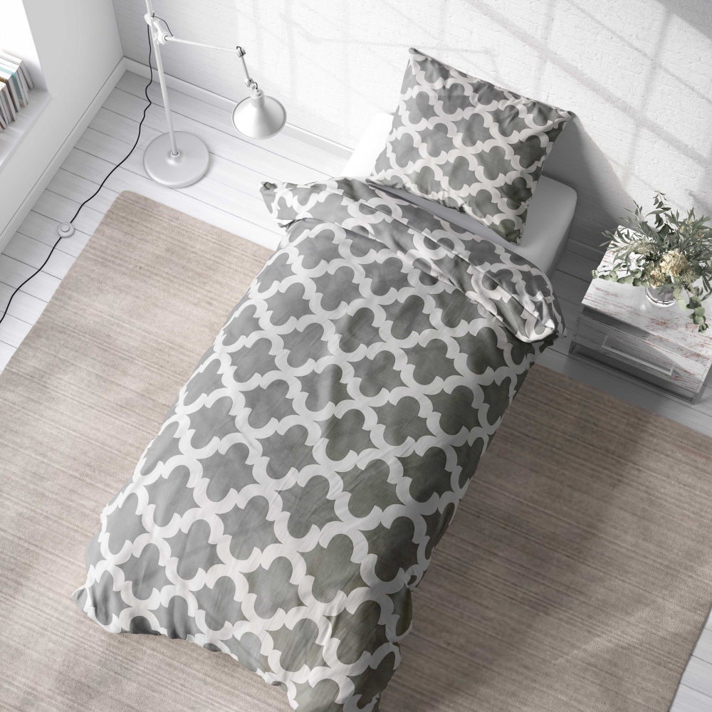 Komplet pościeli "Morocco grey". Komplety pościeli 140x200, 140x200 cm, 150x200 cm, 160x200 cm