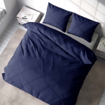 Komplet pościeli "Navy". Pościel hotelowa, 140x200 cm, 200x200 cm, 200x220 cm, 220x240 cm. Stylowy ciemnoniebieski zestaw pościeli, nadający sypialni wyrafinowania.