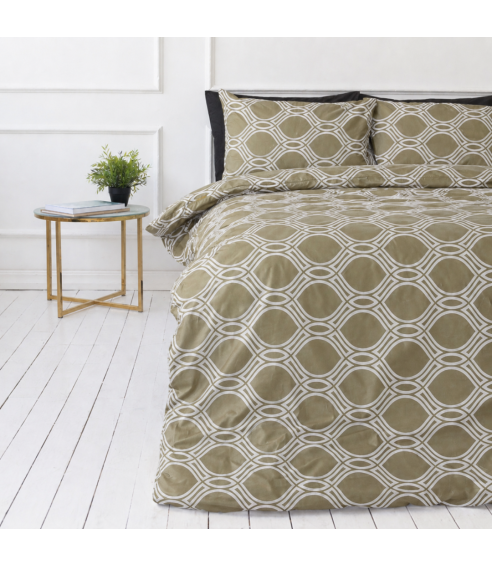 Pościel bawełniana „Olive Orbit“. Pościel bawełniana