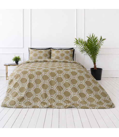 Pościel bawełniana „Olive Orbit“. Pościel bawełniana