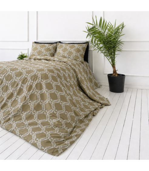 Pościel bawełniana „Olive Orbit“. Pościel bawełniana