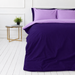 Komplet pościeli "Orchid Pansy". Fioletowa pościel, 140x200 cm, 150x200 cm, 160x200 cm, 180x200 cm, 200x200 cm, 200x220 cm, 220x240 cm. Lawendowy komplet pościeli z intensywnym fioletowym detalem.