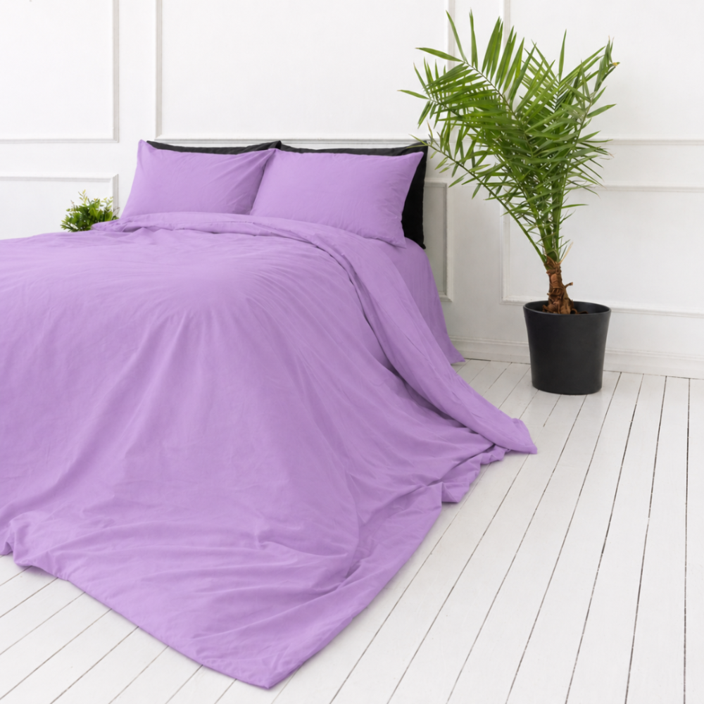 Komplet pościeli "Orchid". Pościel jednokolorowa, 140x200 cm, 150x200 cm, 160x200 cm, 180x200 cm, 200x200 cm, 200x220 cm, 220x240 cm. Klasyczny jednokolorowy komplet pościeli w odcieniu fioletu. Komplet pościeli "Orchid". Pościel jednokolorowa, 140x200 cm, 150x200 cm, 160x200 cm, 180x200 cm, 200x200 cm, 200x220 cm, 220x240 cm. Klasyczny jednokolorowy komplet pościeli w odcieniu fioletu.