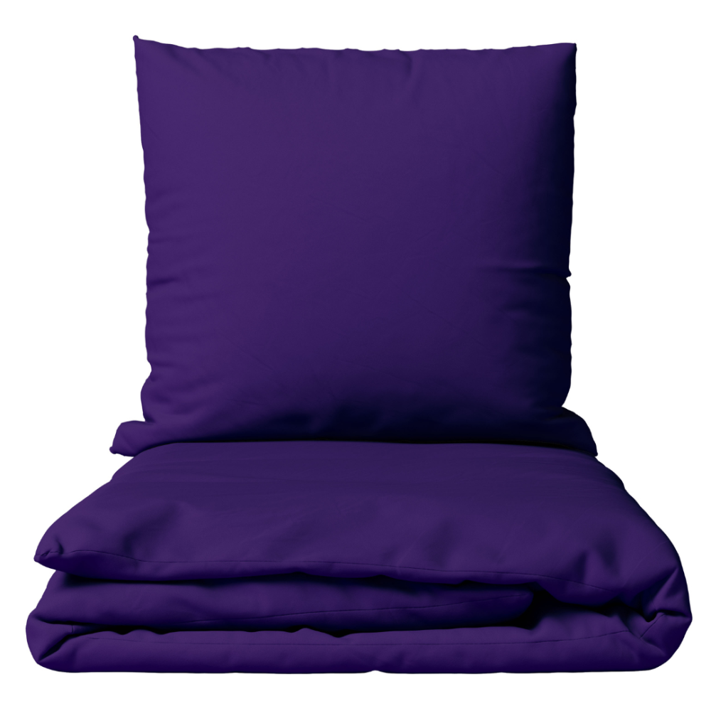 Komplet pościeli "Pansy". Pościel hotelowa, 140x200 cm, 160x200 cm, 200x200 cm, 200x220 cm, 220x240 cm. Luksusowy ciemnofioletowy zestaw pościeli, dodający bogatego i eleganckiego akcentu do wystroju twojej sypialni.