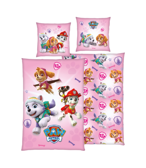 Pościel bawełniana „Paw Patrol Pink“. Pościel bawełniana