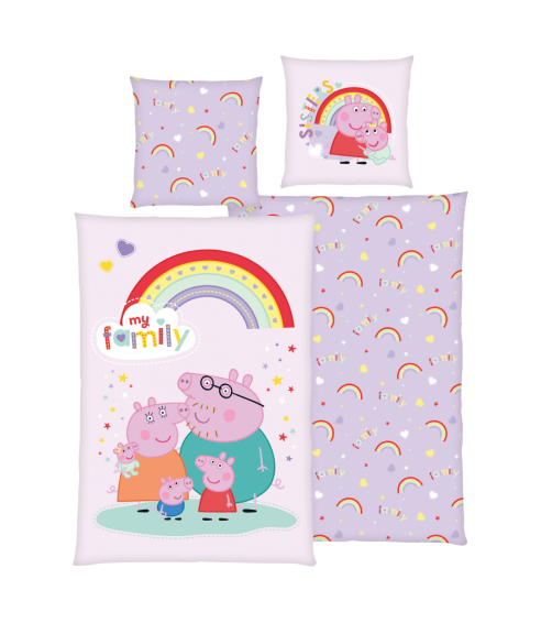 Pościel bawełniana „Peppa Pig“. Pościel bawełniana