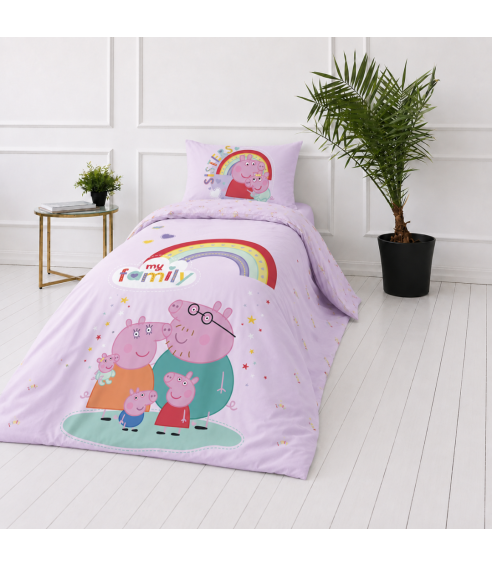 Pościel bawełniana „Peppa Pig“. Pościel bawełniana