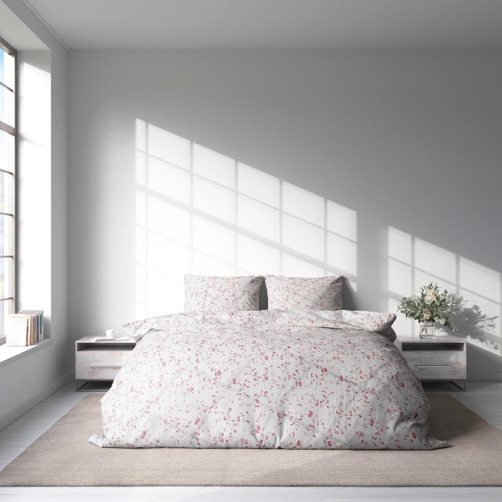 Pościel bawełniana „Roses“. Pościel bawełniana, 140x200 cm, 150x200 cm, 160x200 cm, 180x200 cm, 200x200 cm, 200x220 cm