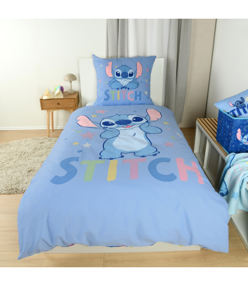 Pościel bawełniana „Stitch Blue“. Pościel bawełniana